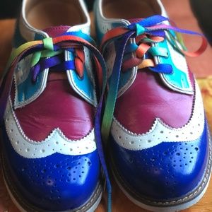 Custom Painted John Fluevog Wingtip Michael Shoes W7 (best for W6-6.5)